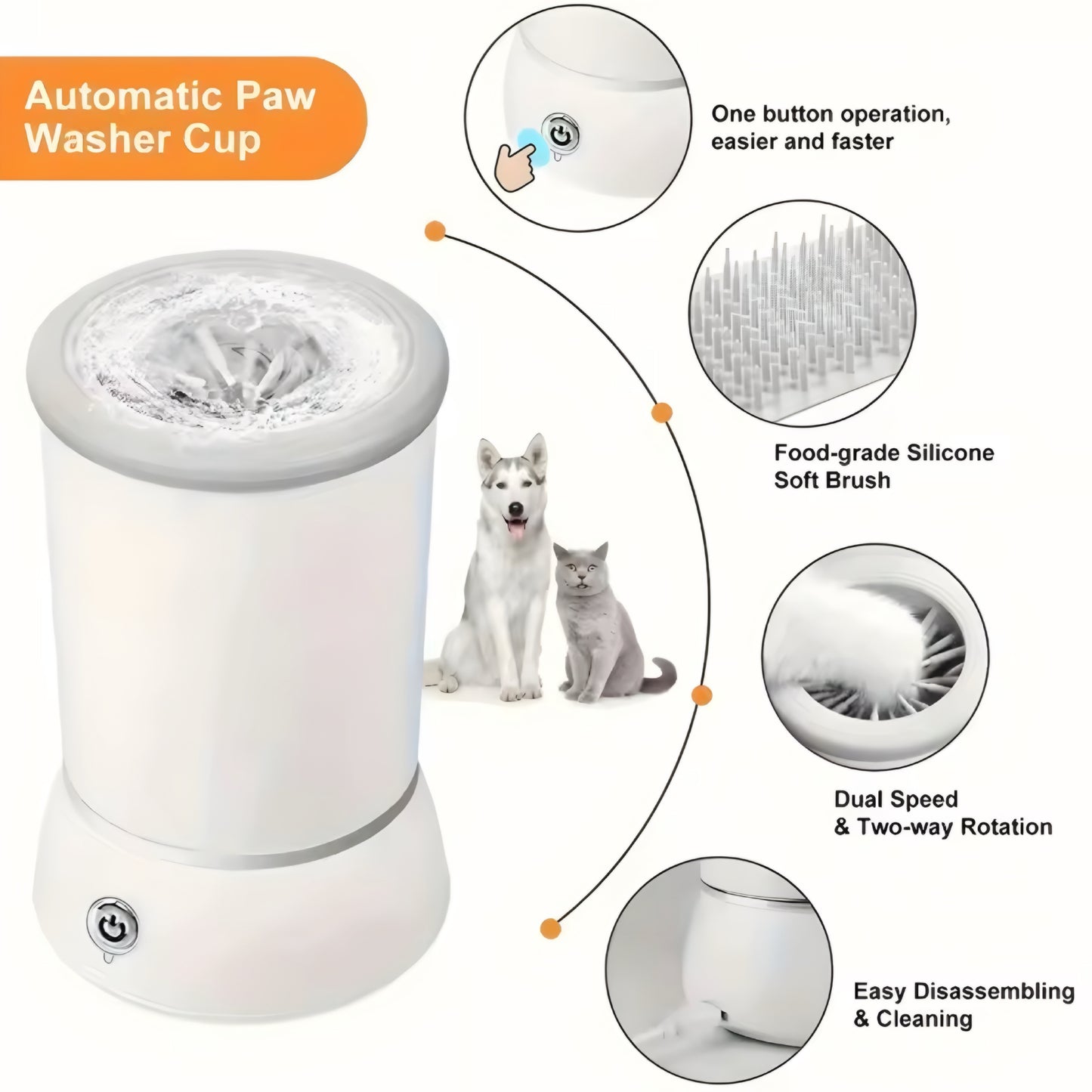 Nettoyeur Électrique de Pattes pour Animaux