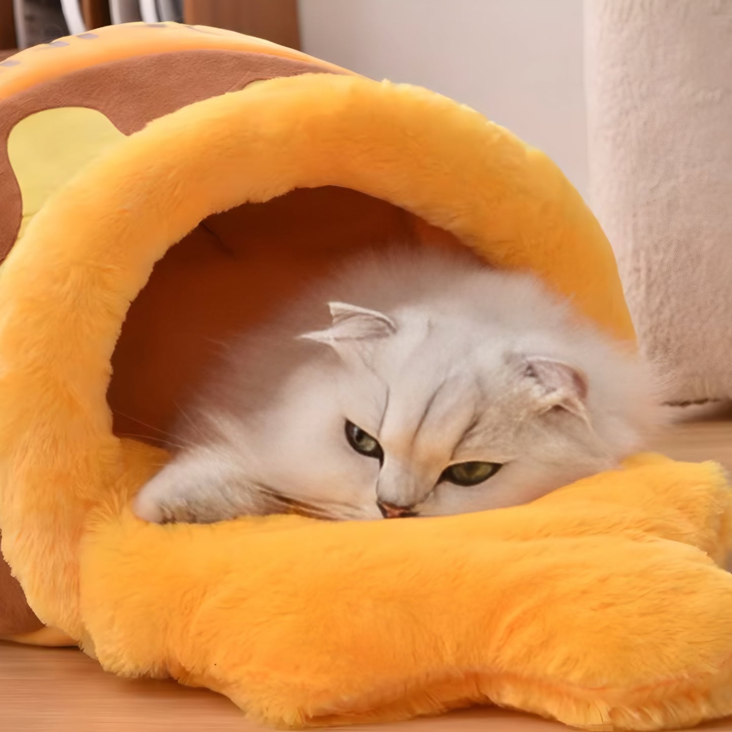 Panier pour Chat “Pot de Miel” – Doux, Cozy & Aesthetic