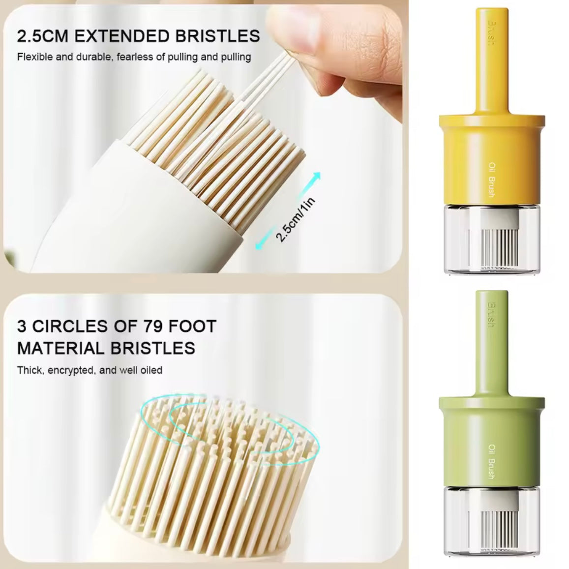 Bouteille Distributrice d’Huile & Sauce 2-en-1 avec Pinceau
