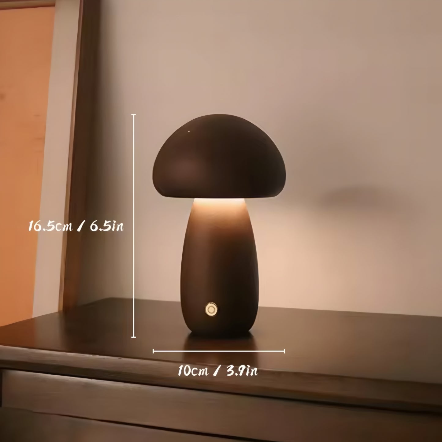 Lampe de Chevet Champignon en Bois