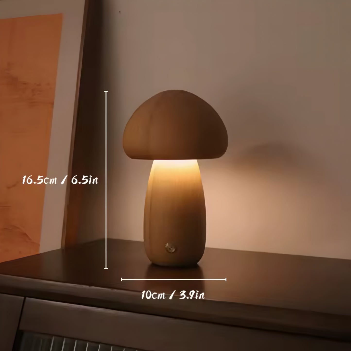 Lampe de Chevet Champignon en Bois