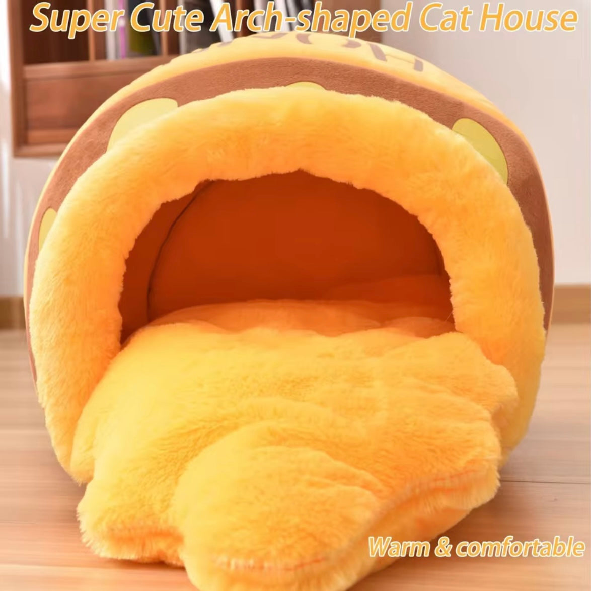 Panier pour Chat “Pot de Miel” – Doux, Cozy & Aesthetic